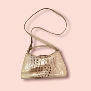 BRAHMIN crocodile embossed summer tortoise crossbody